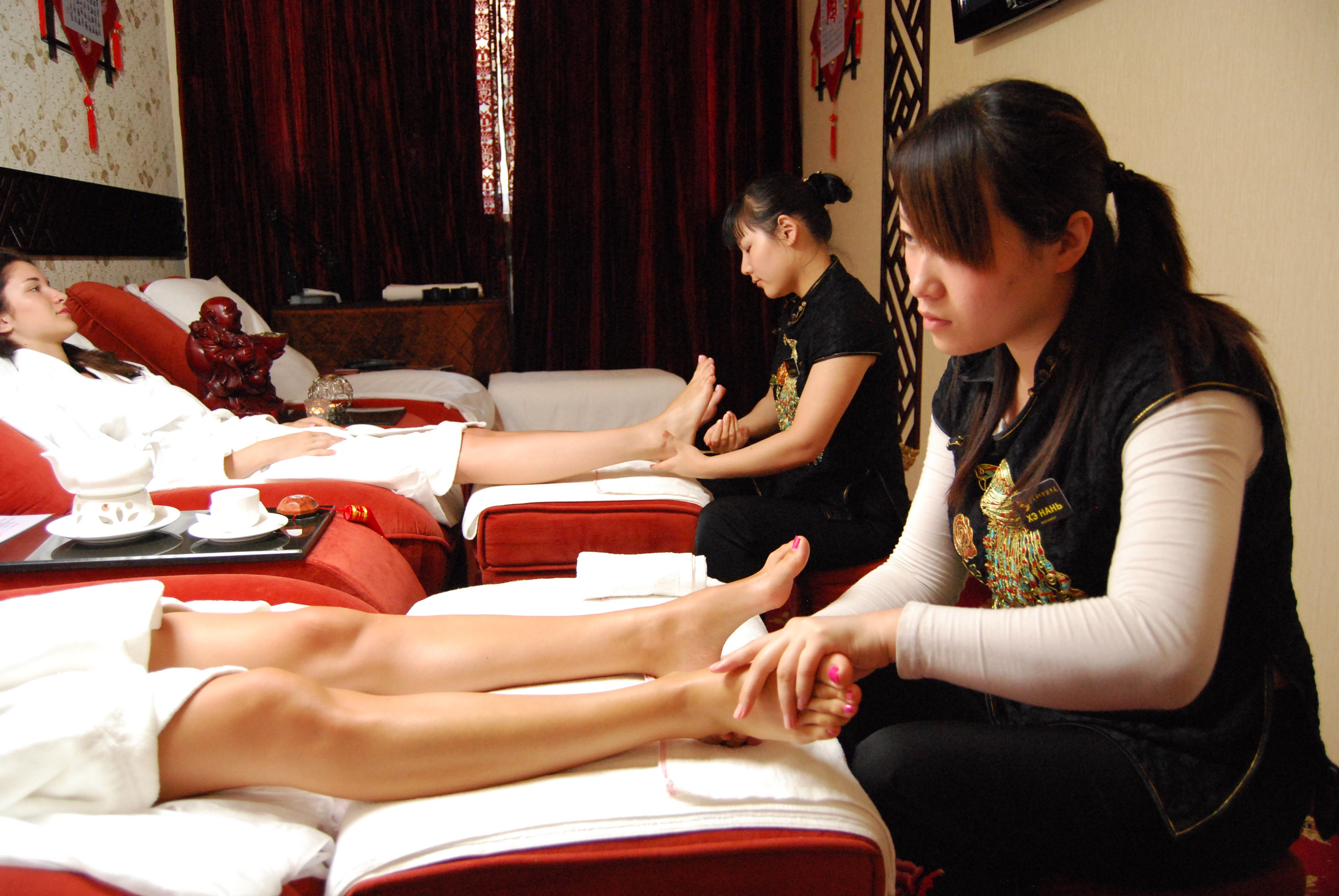 Thai traditional massage foot magical photos